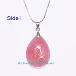 New Natural Strawberry Crystal Quartz Stone Pendant & 18"L 925 Sterling Silver Necklace, Love Gift